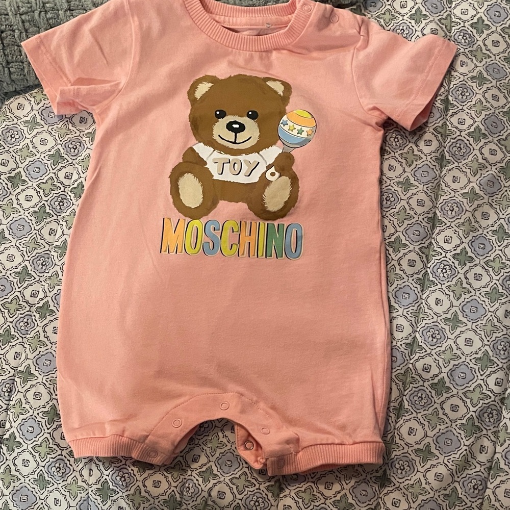 Moschino Pink Teddy Bear Romper